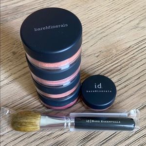4 bareMinerals blushes & blush brush! +freebie!